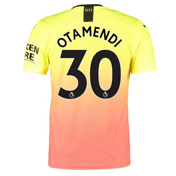 Camiseta Manchester City NO.30 Otamendi 3ª 2019 2020 Naranja